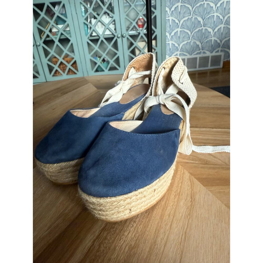 Brooks Brothers Canvas and Criss Cross Gladiator Platforms - Picture 6 of 7